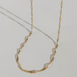 TWISTED CURB SINGAPORE ROPE CHAIN IN STERLING SILVER