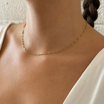 TWISTED CURB SINGAPORE ROPE CHAIN IN STERLING SILVER