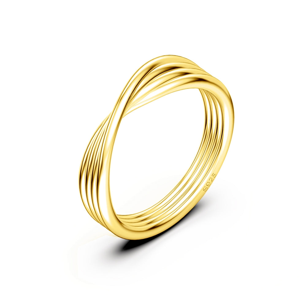 TWISTED ETERNITY BAND IN STERLING SILVER