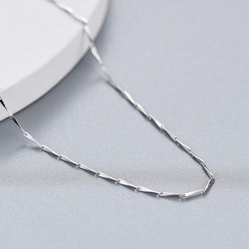 TWISTED LINK CHAIN NECKLACE IN STERLING SILVER