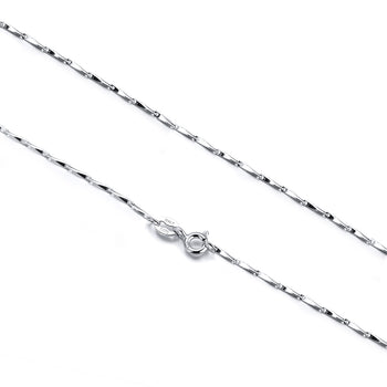 TWISTED LINK CHAIN NECKLACE IN STERLING SILVER