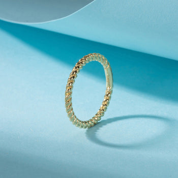 Bague empilable torsadée en argent sterling