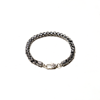 Mantra Bracelet in Sterling Silver - IVORY & EBONY
