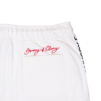 Stripe Logo Hydrophobic Shorts - IVORY & EBONY