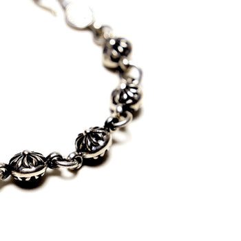 Cross Ball Bracelet in Sterling Silver - IVORY & EBONY