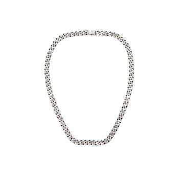 Crown Cuban Chain Necklace in Sterling Silver - IVORY & EBONY
