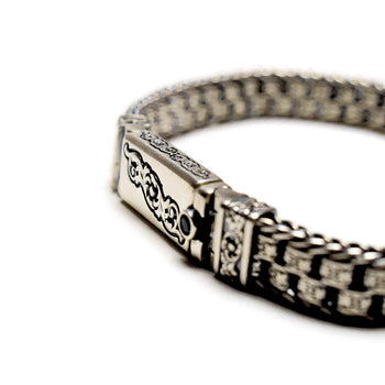 Cuban Punk Bracelet in Sterling Silver - IVORY & EBONY