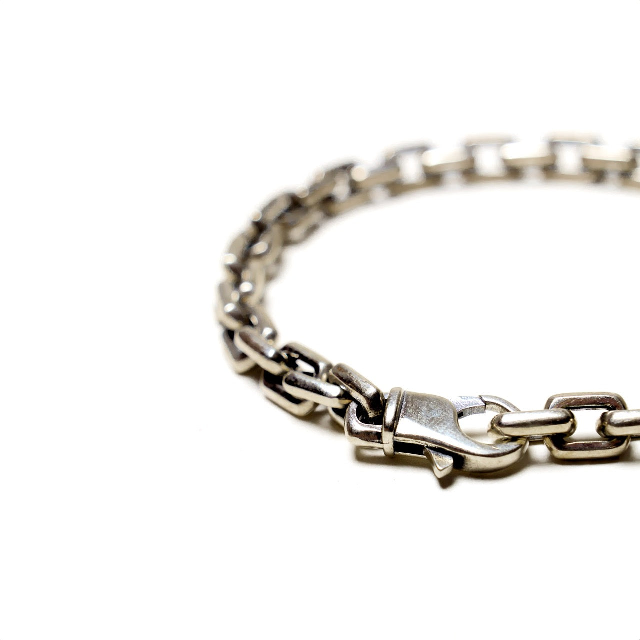 Square Cable Chain Bracelet in Sterling Silver