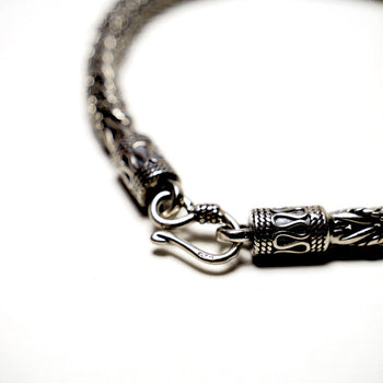Wheat Chain Bracelet in Sterling Silver - IVORY & EBONY