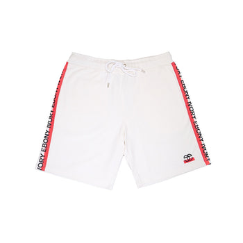 Stripe Logo Hydrophobic Shorts - IVORY & EBONY