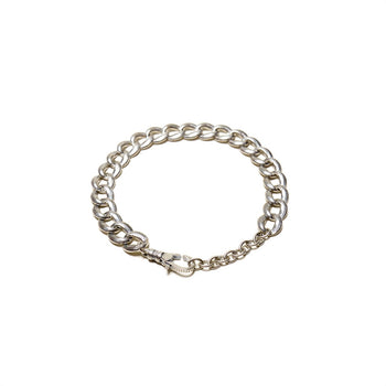 Feather Curb Chain Bracelet in Sterling Silver - IVORY & EBONY