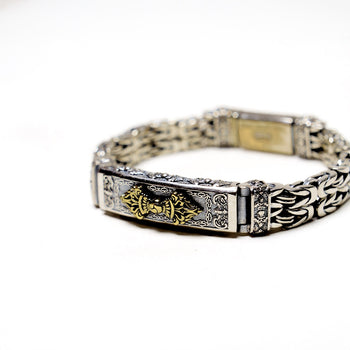 Vajra Byzantine Bracelet in Sterling Silver - IVORY & EBONY