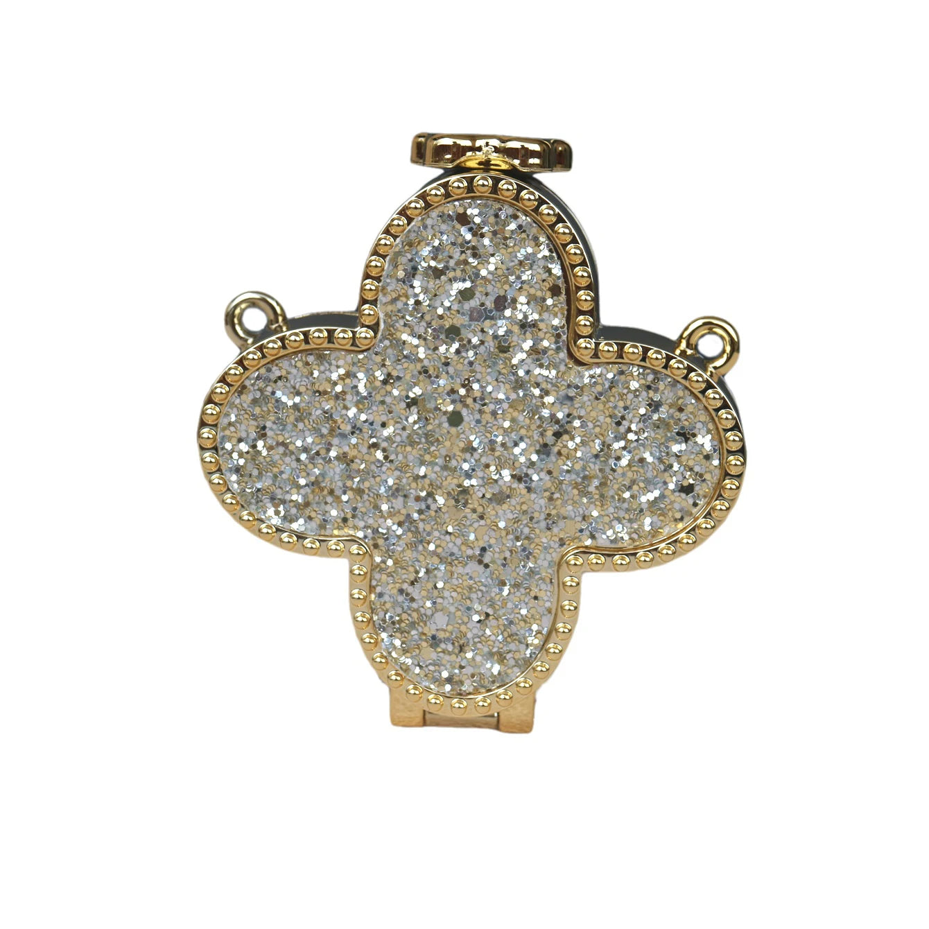 VAN CLEEF CLOVER COIN BAG - IVORY & EBONY