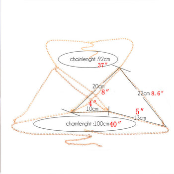 VÉRA CRISS-CROSS CRYSTAL BODY CHAIN