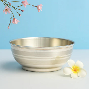 VINTAGE CLASSIC STRIPE BOWL IN STERLING SILVER