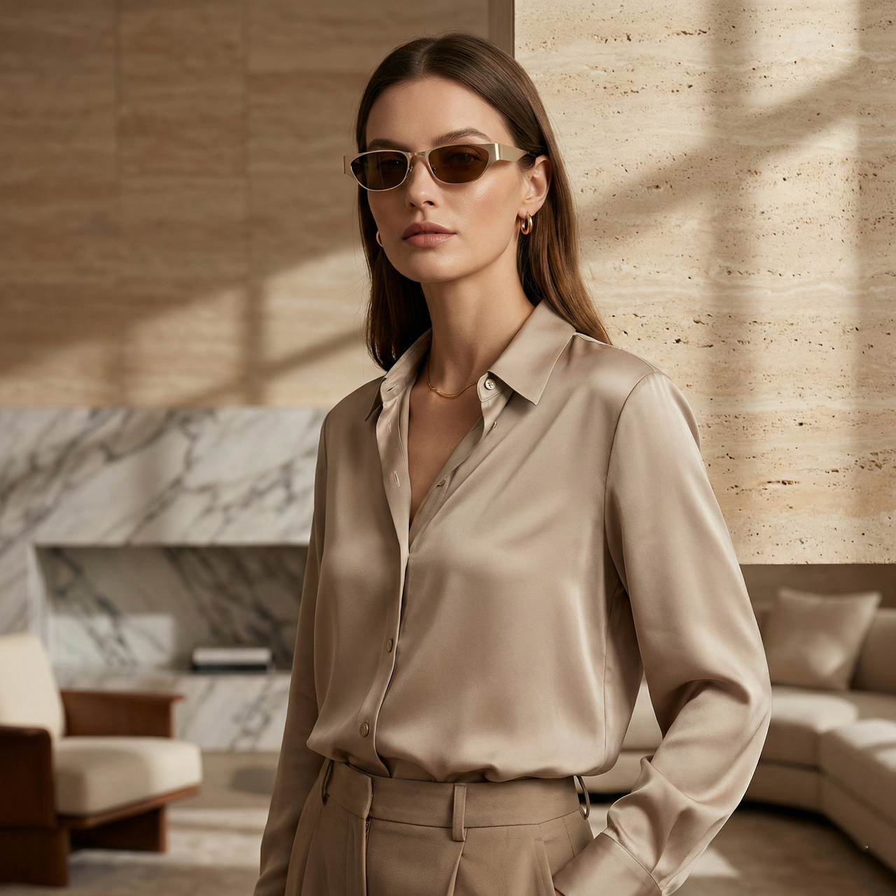 LUNETTES DE SOLEIL MOISSANITE À CROIX GLACÉE