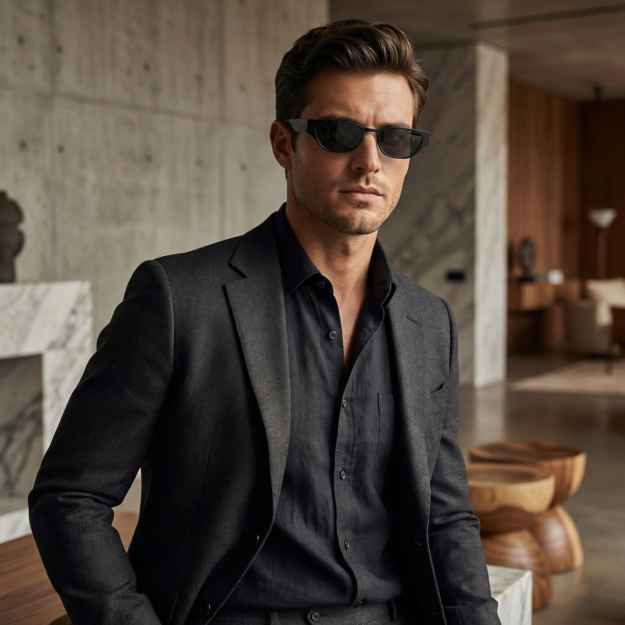 LUNETTES DE SOLEIL MOISSANITE À CROIX GLACÉE