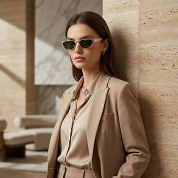 LUNETTES DE SOLEIL MOISSANITE À CROIX GLACÉE