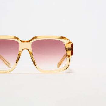 Retro Squared Orange Sunglasses - IVORY & EBONY