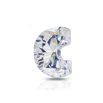 4CT MOISSANITE INITIAL EARRING IN SOLID GOLD