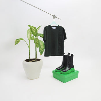 Embossed Hydrophobic T-Shirt - IVORY & EBONY