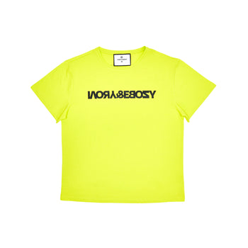 Rotated Text Hydrophobic T-Shirt - IVORY & EBONY