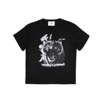 Tiger Print Hydrophobic T-Shirt - IVORY & EBONY