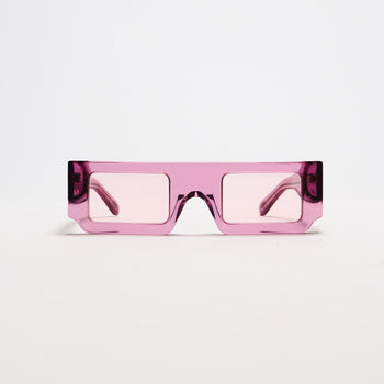 Hot Pink Rectangle Box Sunglasses - IVORY & EBONY
