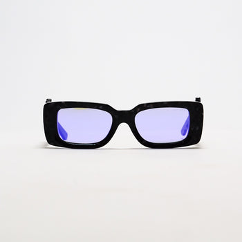Purple Leopard Dollar Sunglasses - IVORY & EBONY