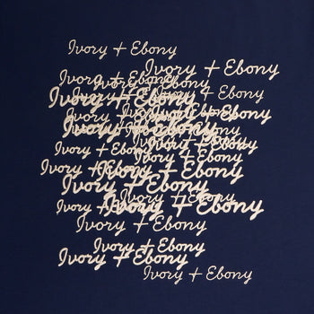 Overlap Embroidery Hydrophobic T-Shirt - IVORY & EBONY