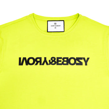 Rotated Text Hydrophobic T-Shirt - IVORY & EBONY