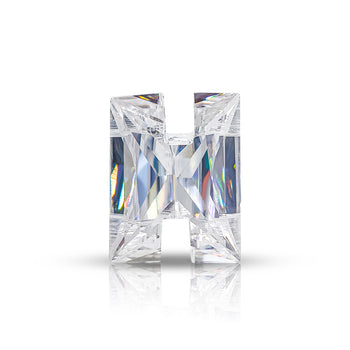 4CT MOISSANITE INITIAL EARRING IN SOLID GOLD