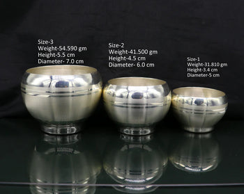 VINTAGE CLASSIC ROUND BOWL SET IN STERLING SILVER