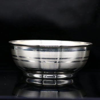 VINTAGE CLASSIC STRIPE BOWL IN STERLING SILVER