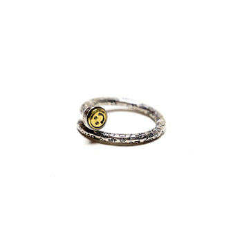 Smiley Emoji Nail Ring in Sterling Silver - IVORY & EBONY