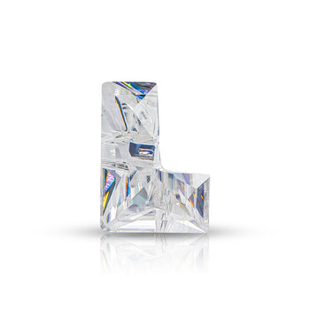 4CT MOISSANITE INITIAL EARRING IN SOLID GOLD