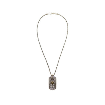 Lion Pendant Necklace in Sterling Silver - IVORY & EBONY