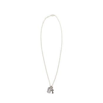 Cross Charm Necklace in Sterling Silver - IVORY & EBONY