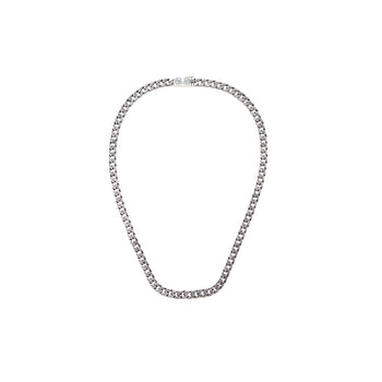Cuban Link Chain Necklace in Sterling Silver - IVORY & EBONY
