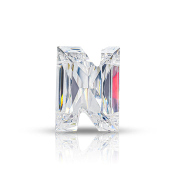 4CT MOISSANITE INITIAL EARRING IN SOLID GOLD