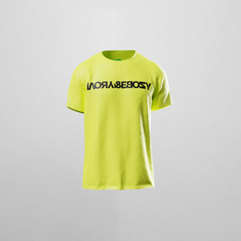 Rotated Text Hydrophobic T-Shirt - IVORY & EBONY