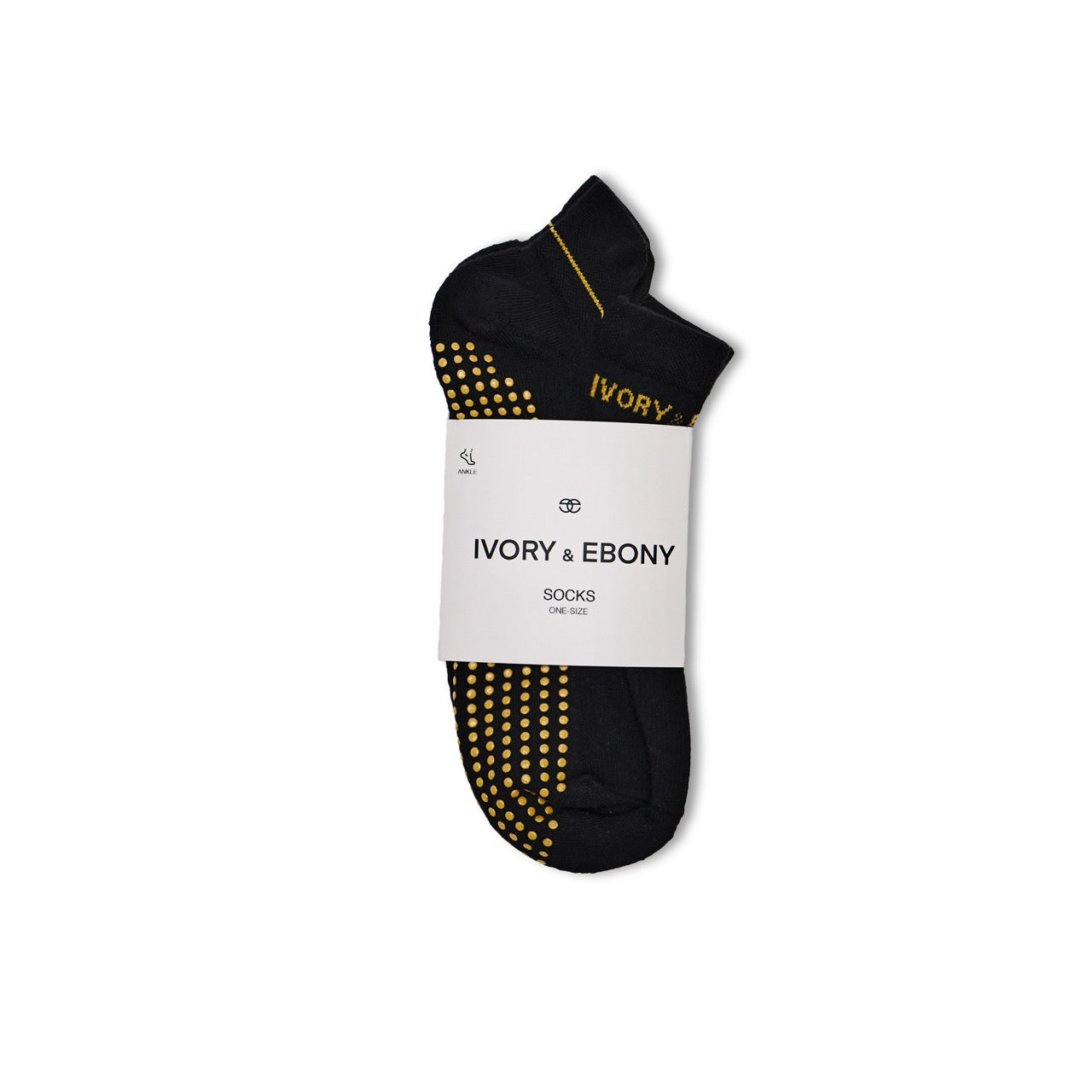 Unisex Elegance, Unrivaled Grip: Ivory & Ebony Anti-Slip Ankle Socks - Extra-Long Staple Cotton, Cushioned Footbed, Blister Tab, Seamless Toe - Experience Ultimate Comfort.