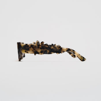 White Leopard Dollar Sunglasses - IVORY & EBONY