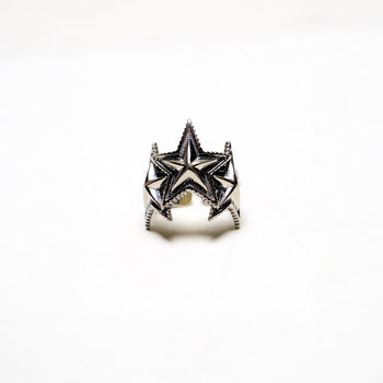 Pentagram Ring in Sterling Silver - IVORY & EBONY