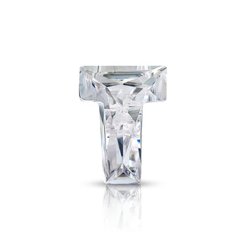 4CT MOISSANITE INITIAL EARRING IN SOLID GOLD