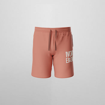 Tape Text Hydrophobic Shorts - IVORY & EBONY