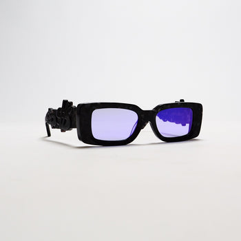 Purple Leopard Dollar Sunglasses - IVORY & EBONY