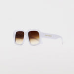 Retro Squared White Sunglasses