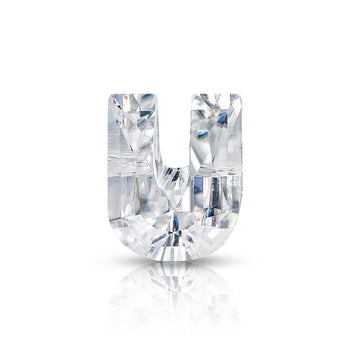 4CT MOISSANITE INITIAL EARRING IN SOLID GOLD