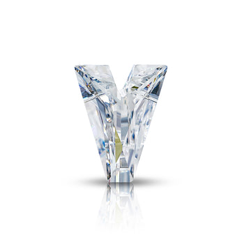 4CT MOISSANITE INITIAL EARRING IN SOLID GOLD